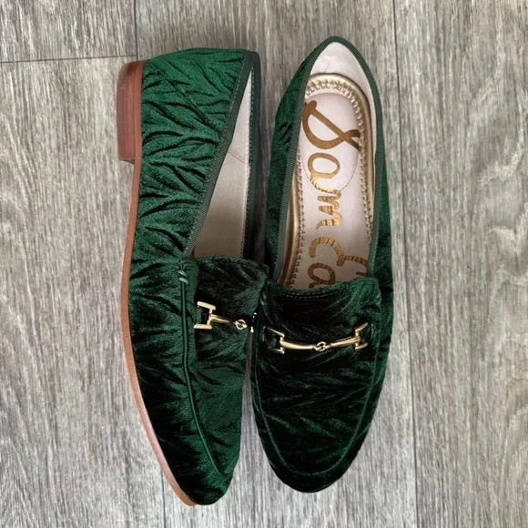 Sam Edelman Green Velvet Bit Loafers Size 6.5 - Picture 4 of 8